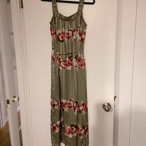 Green floral dress from banana republic